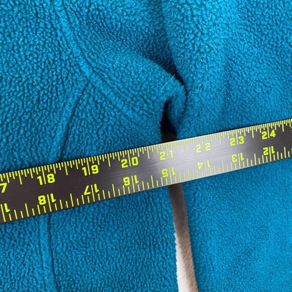 L.L. Bean Mens Fleece Jacket Large Teal Blue Full-Zip Mock Neck Outdoors Classic - Picture 5 of 10